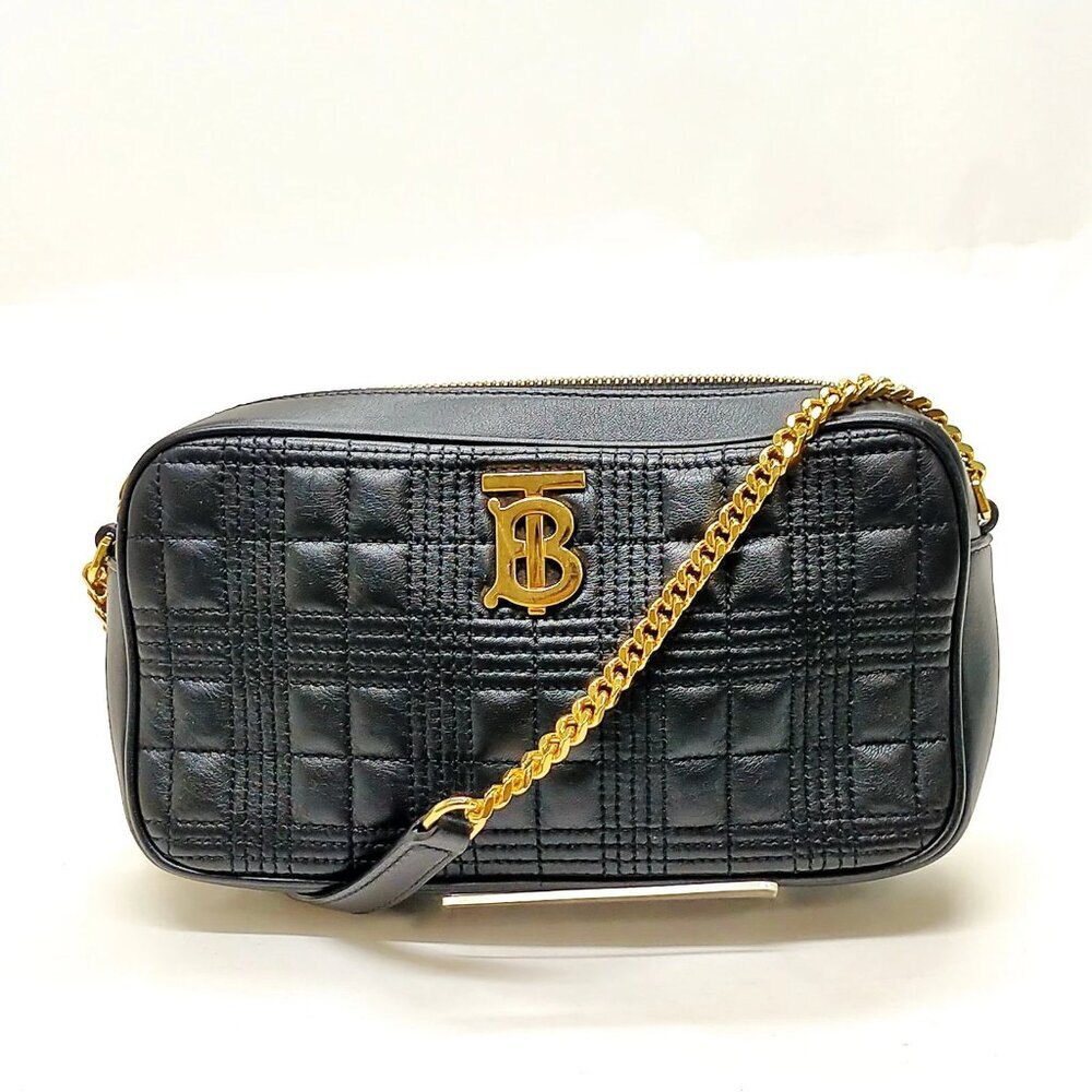 Burberry Shoulder Bag Black Leather 649-042425